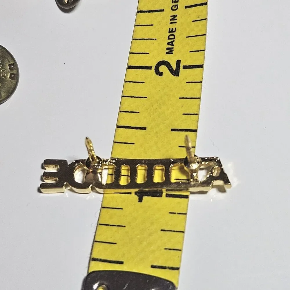 Vintage Attitude Gold Tone Enamel Lapel Hat Pin